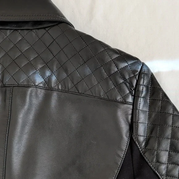 Express Quilted Moto Faux Leather Jacket - Picture 11 of 16